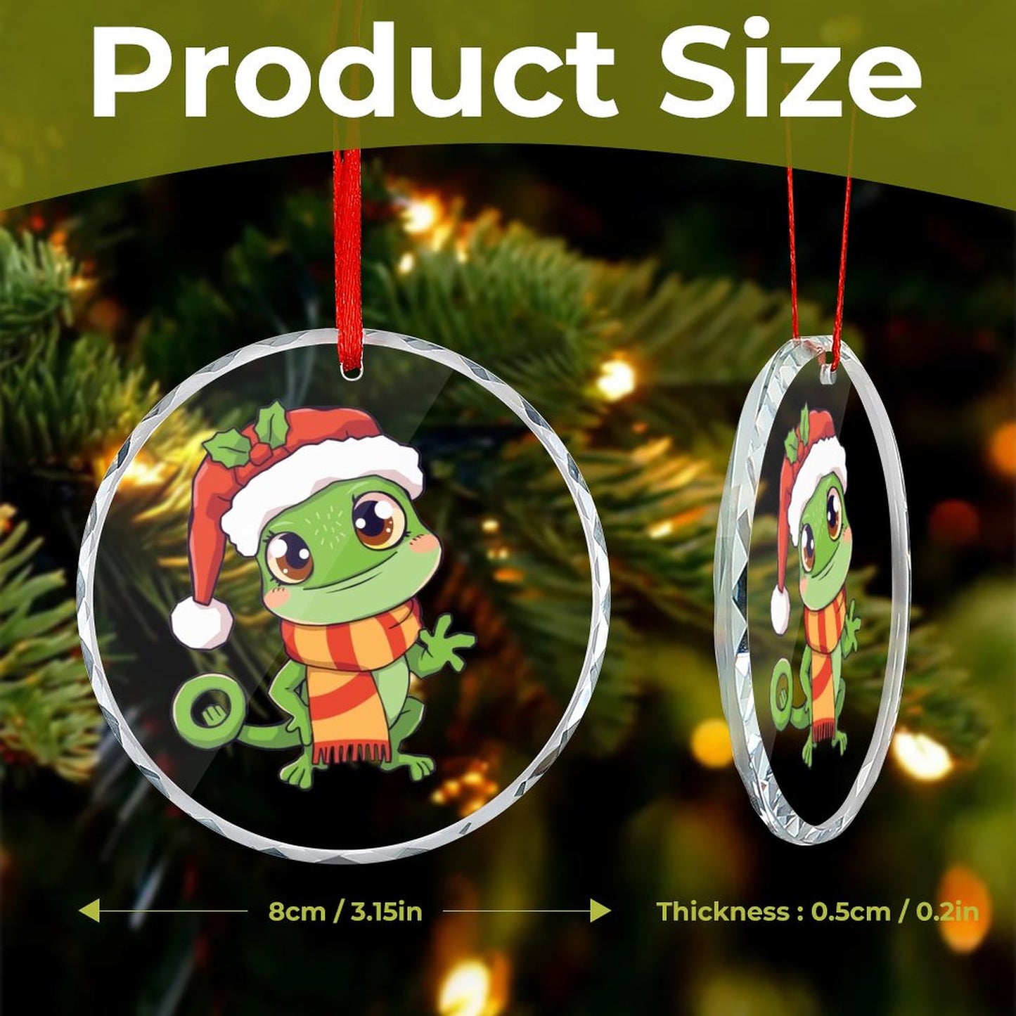 Glass Circular Ornament Pendant