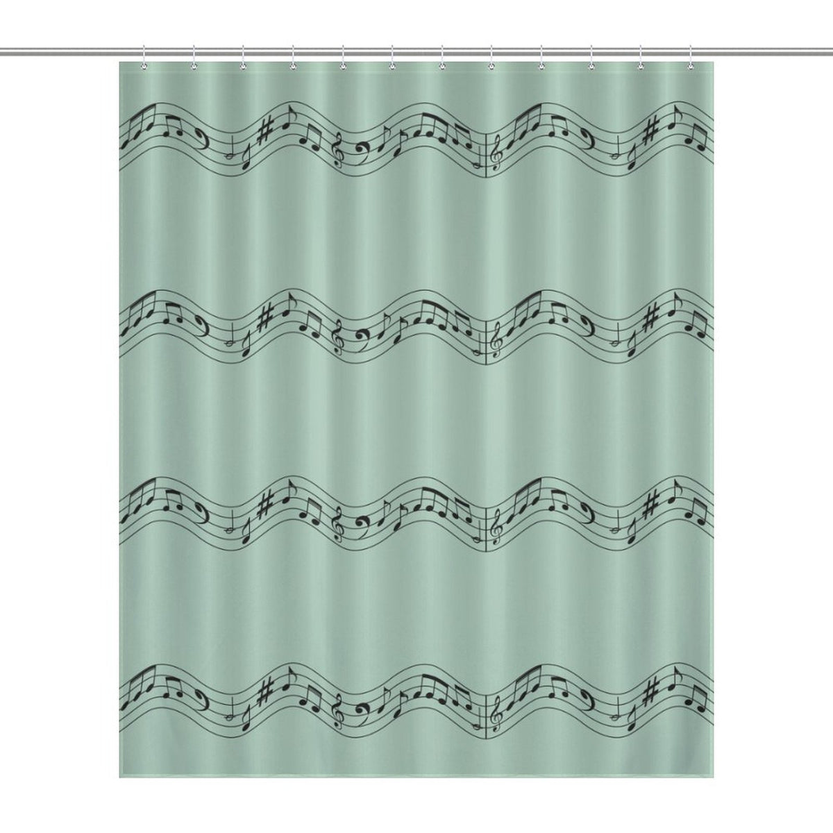 Musical note shower curtain