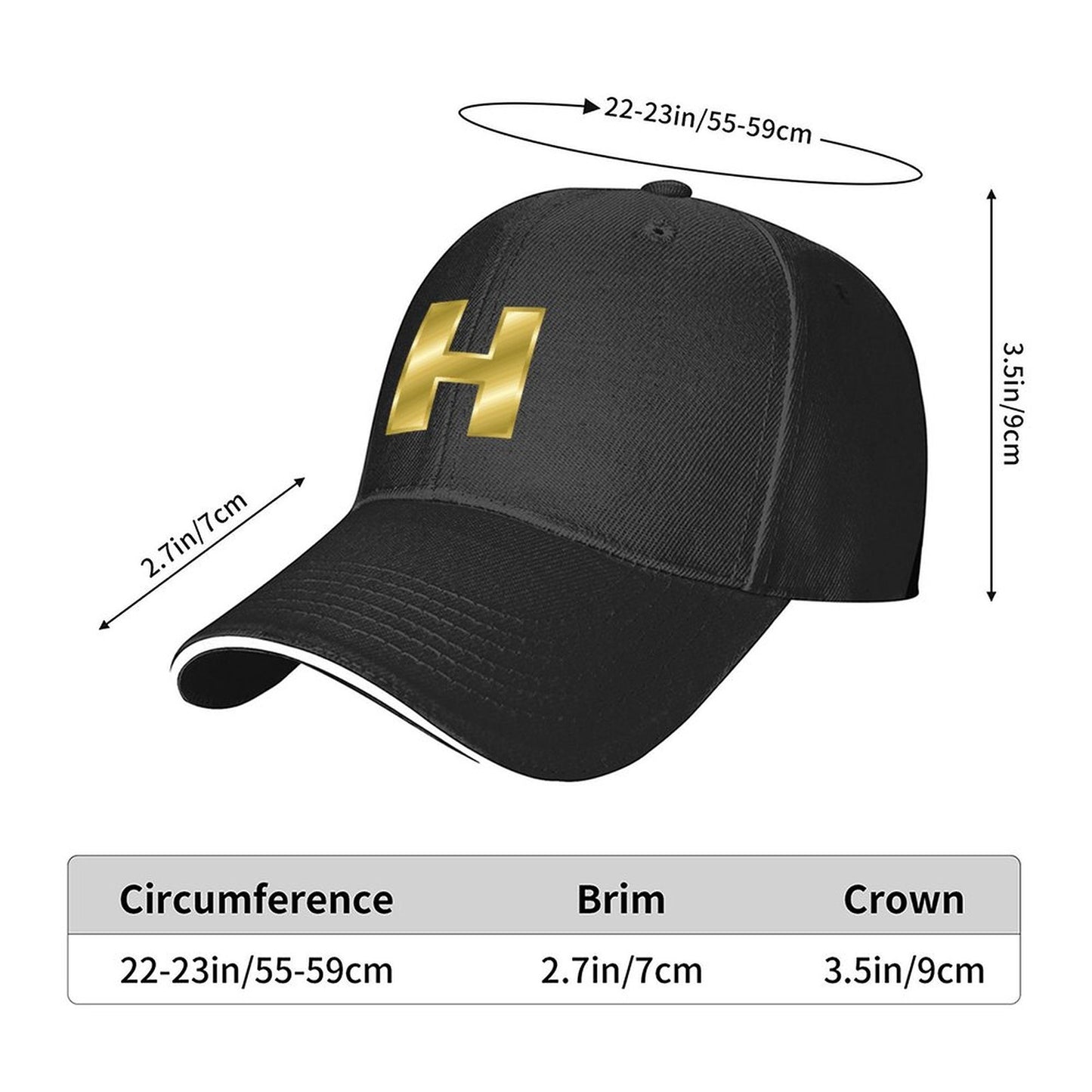 Sandwich Visor Baseball Cap for Men & Women