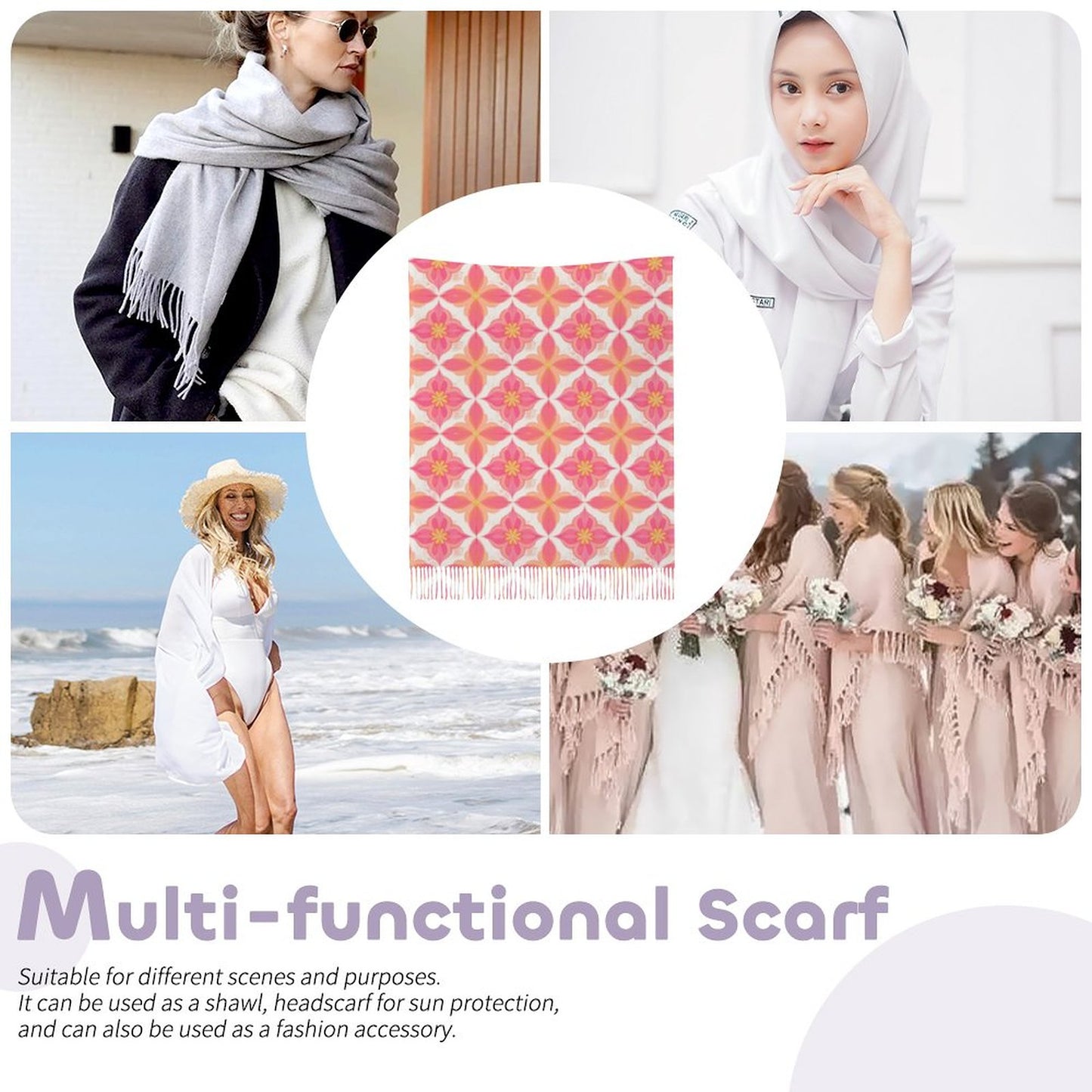 Cashmere-like Tassel Scarf