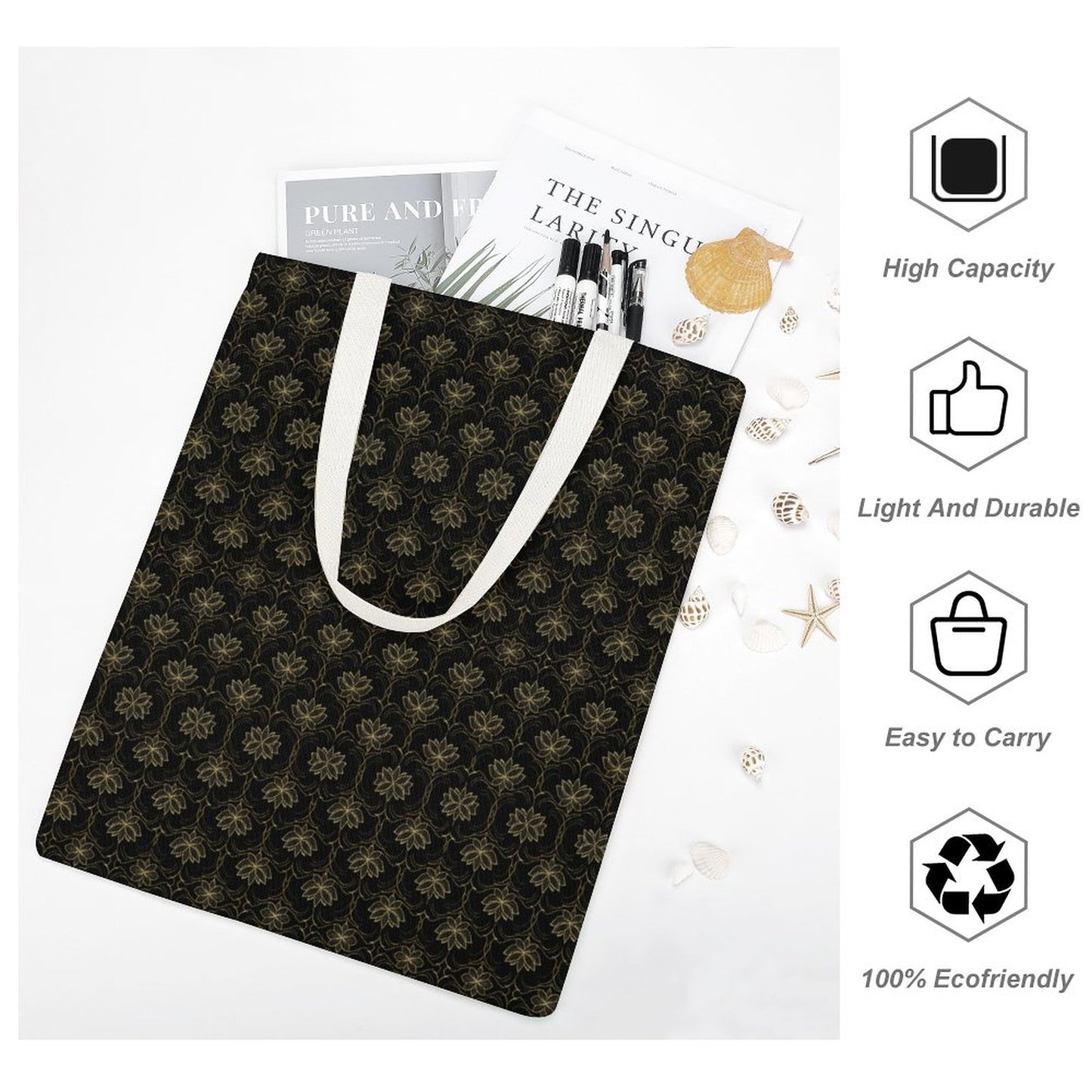 Martin Canvas Tote Handbag with Dual-sided Printing