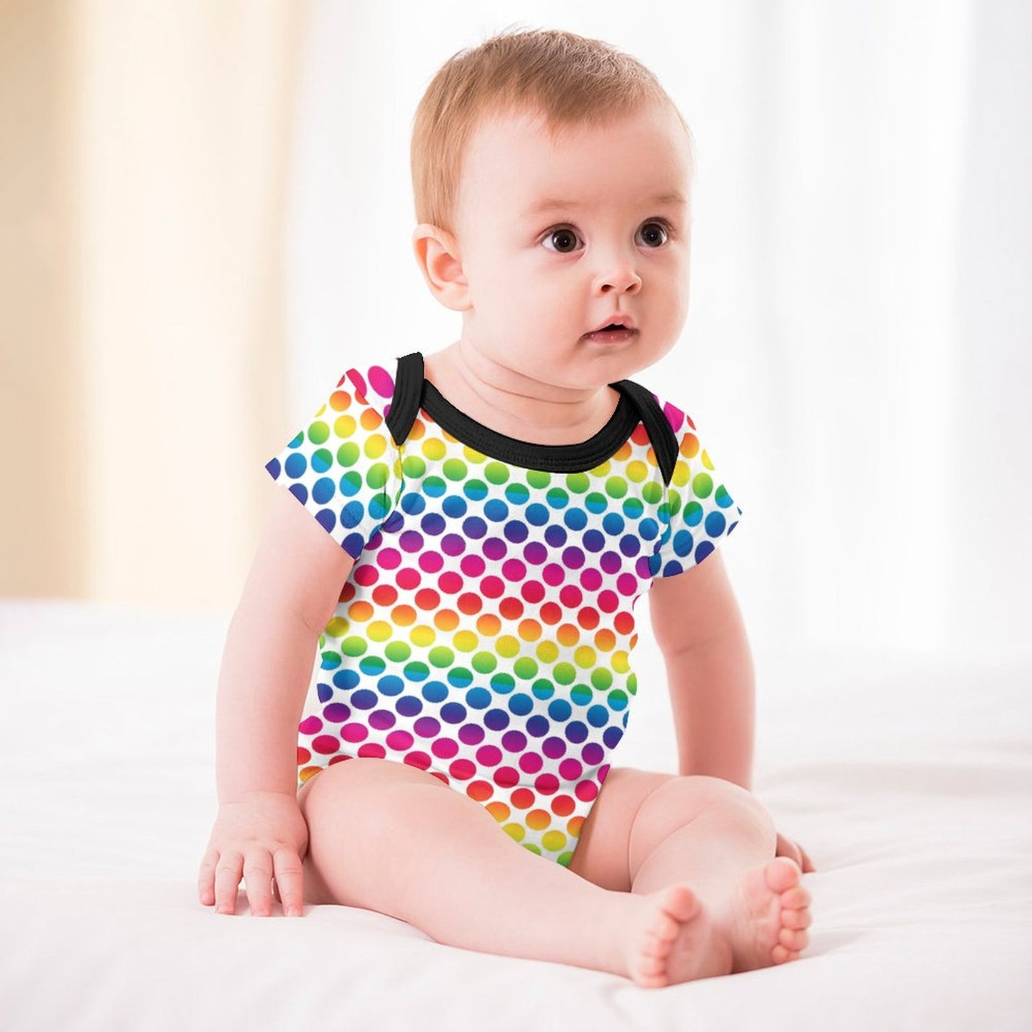 Faux Cotton Short Sleeve Baby Romper