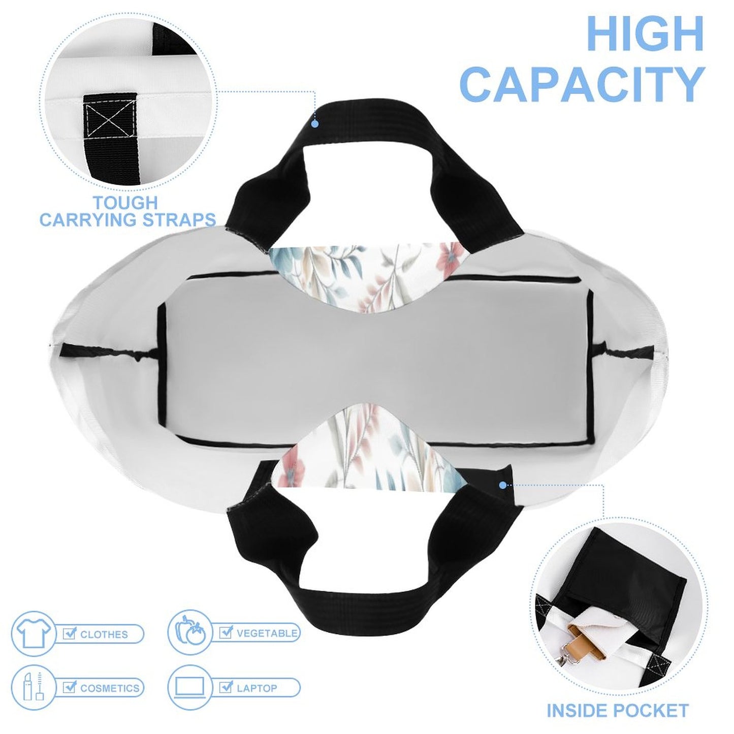 Large One Shoulder Shopping Bag