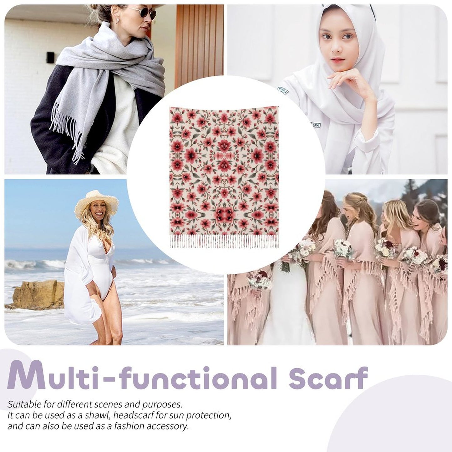 Cashmere-like Tassel Scarf