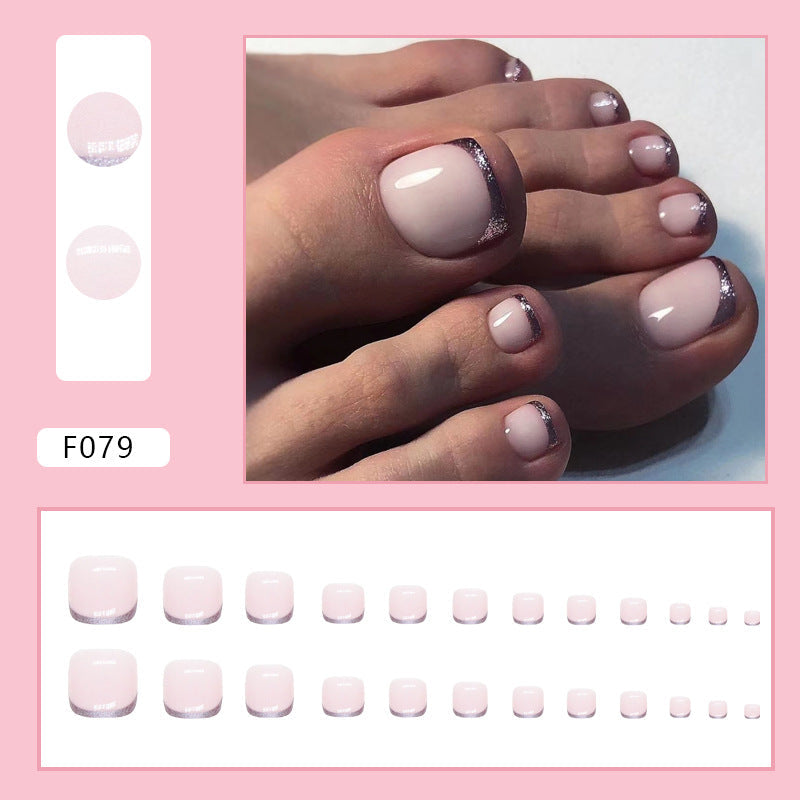 Pure desire French diamond flash ins wind sweet and cool hot girl press-on nails and Press-on toenails special fake nail manicure piece Press-on toenails nail｜365nails