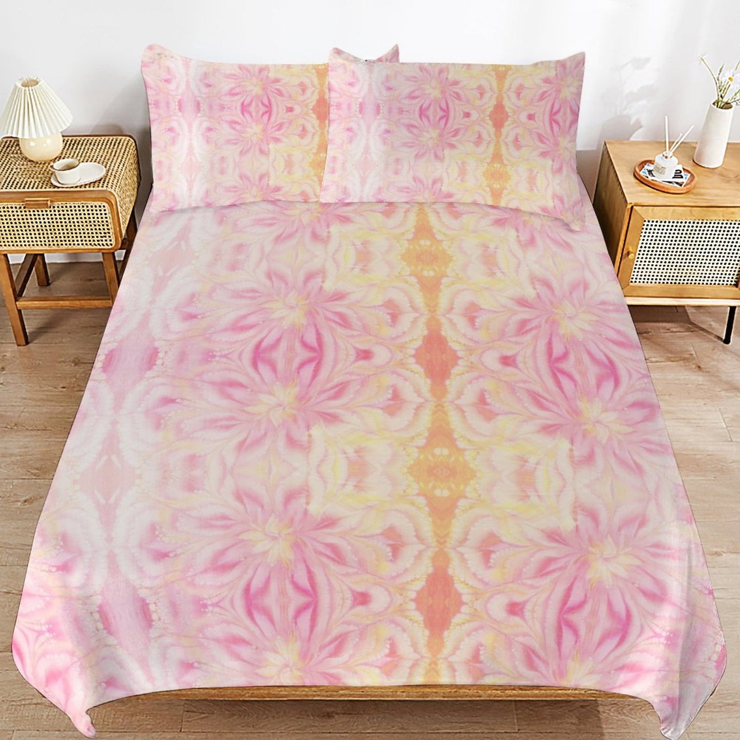 3-Piece Bedding Set-90"x90"/ 229x229cm (Dual-sided Printing)