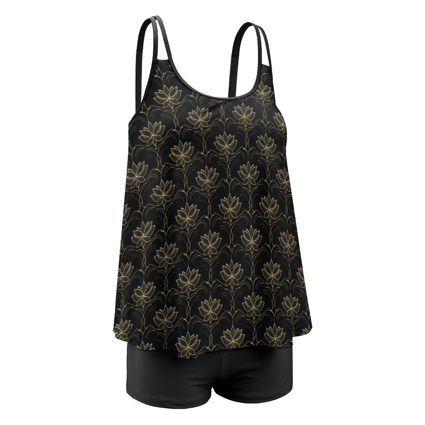 Plus Size Women Tankini 2-Piece Swimsuit