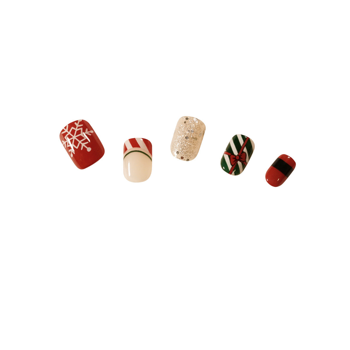 Art Finished Christmas Series Flat Nail False Nail 365nails – Image 5