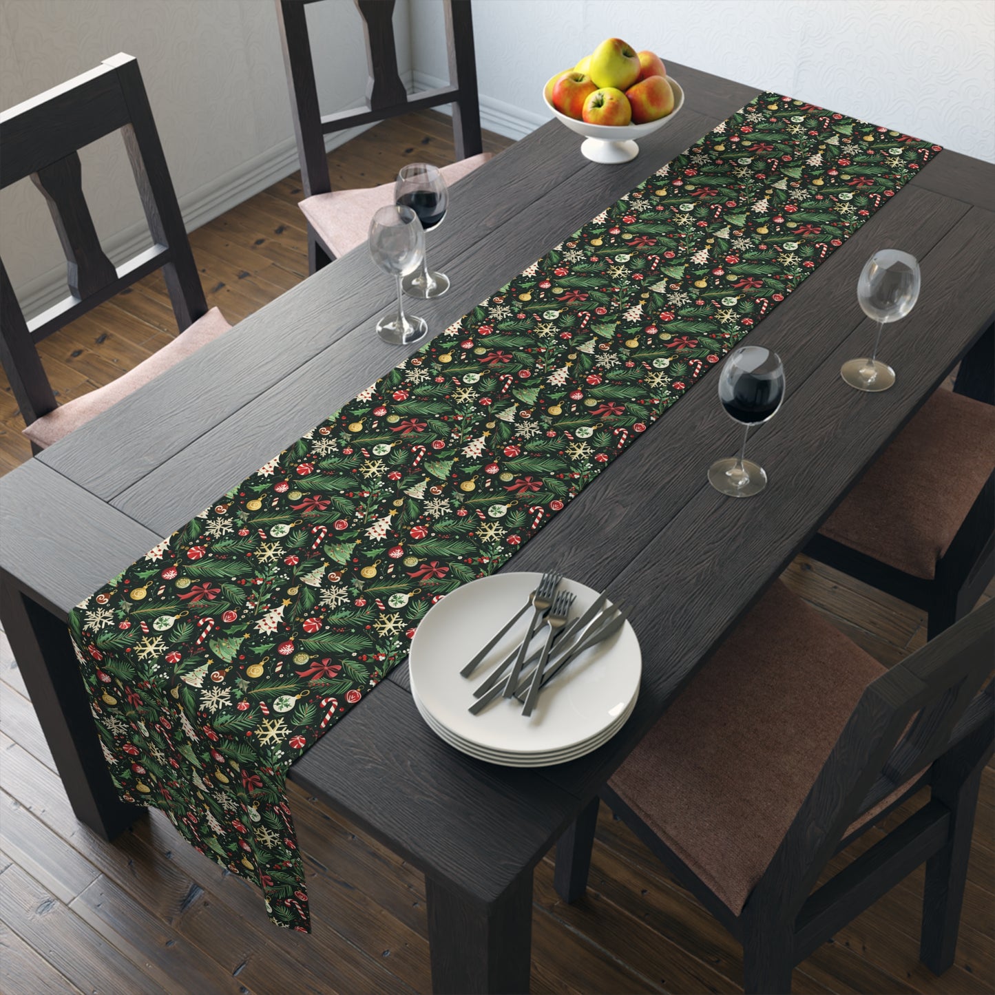 Festive Holiday Table Runner, Seasonal Decor for Parties, Christmas Tablecloth, Winter Home Accessory, Table Decoration