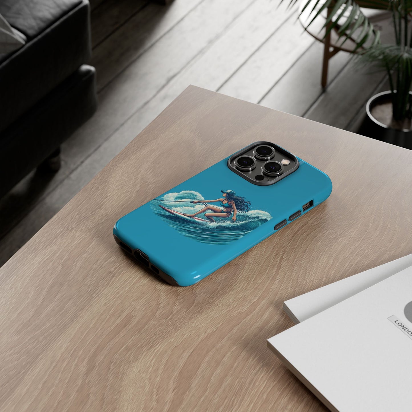 Surfing Phone Case, Coastal Vibes Phone Cover, Tough Cases for Beach Lovers, Ocean Art Phone Accessories, Summer Gift Idea