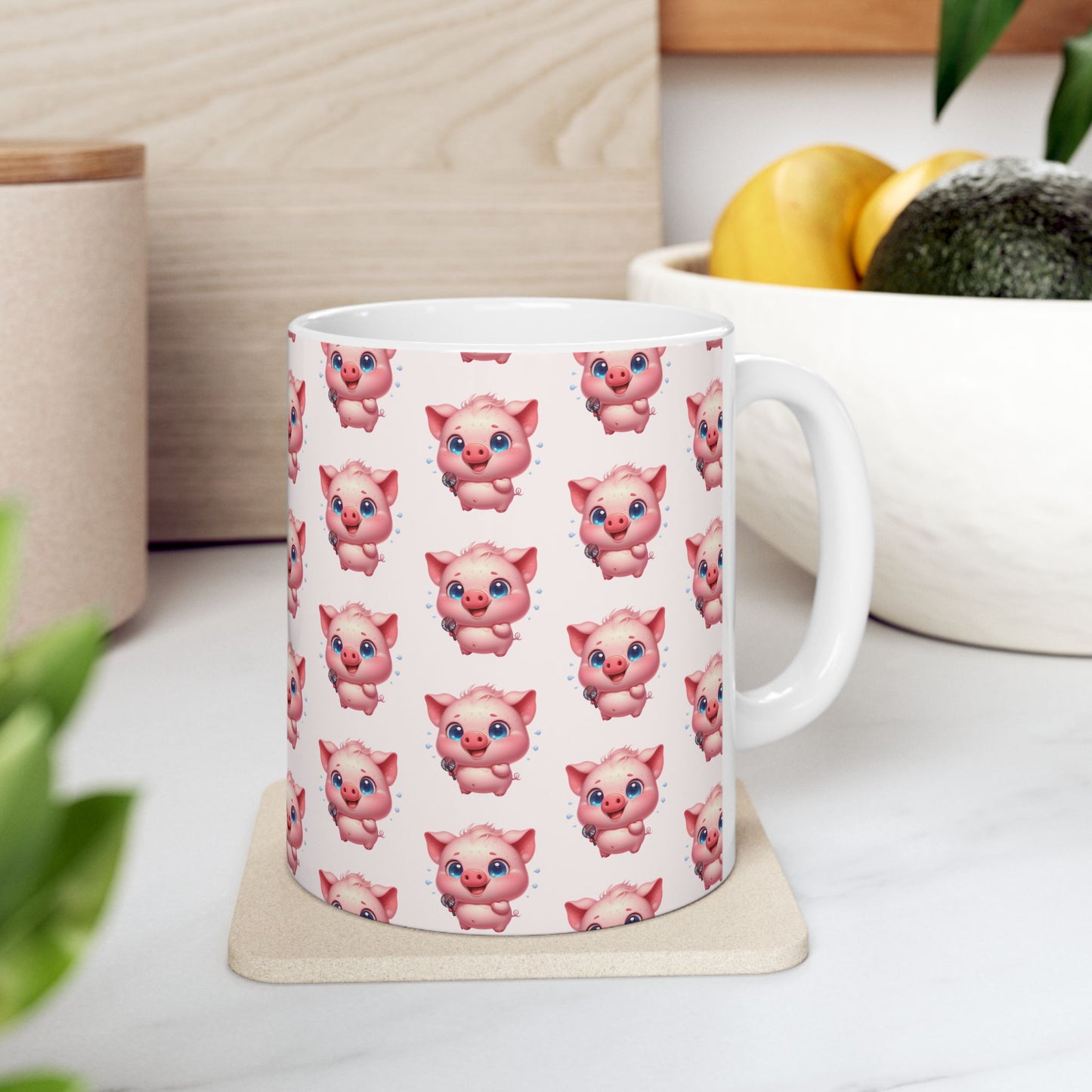 Adorable Piggy Ceramic Mug | Cute Animal Coffee Cup for Gifts, Home, Kitchen Decor, Birthdays, Animal Lovers