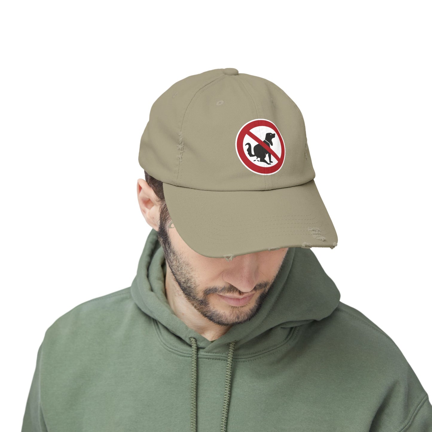 Unisex Distressed Cap with No Dogs Allowed Design | Casual Wear, Dog Owners Gift, Trendy Cap for Pet Lovers, Outdoor Style