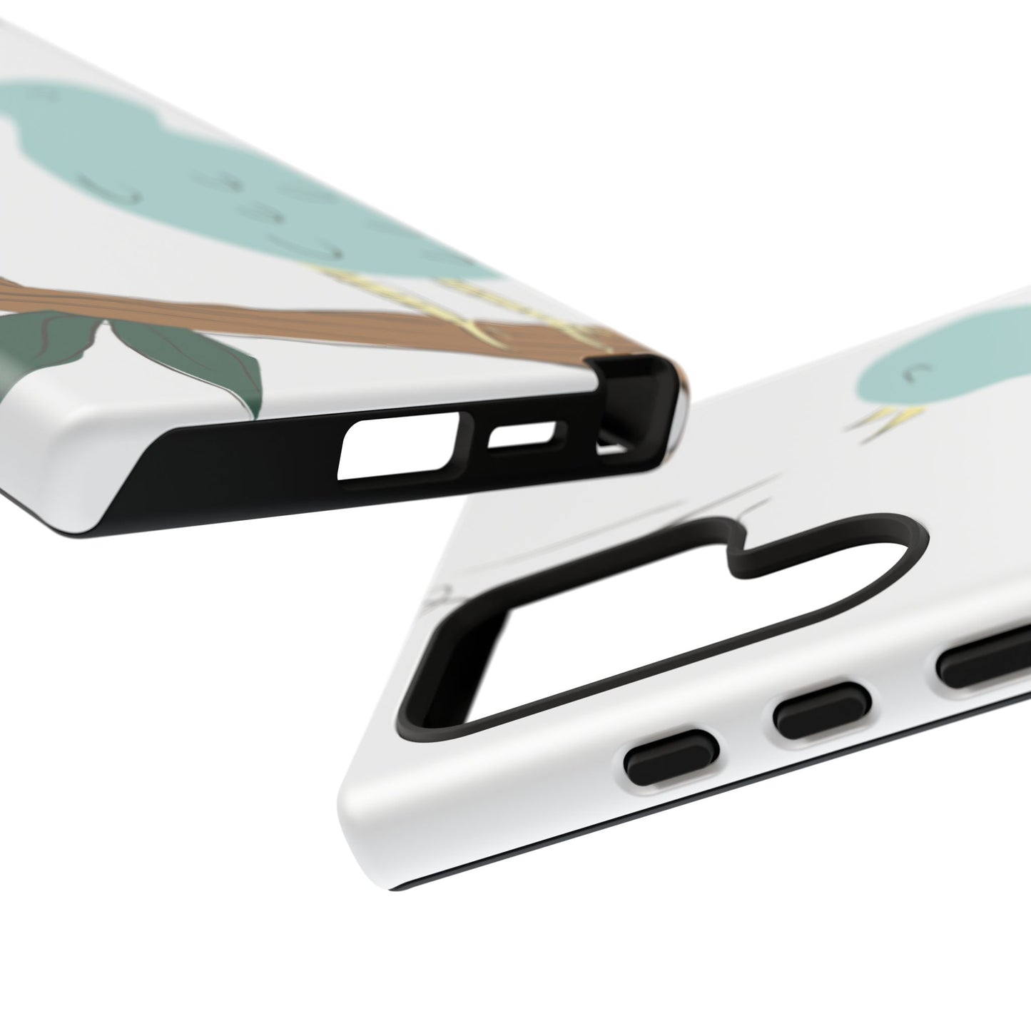 Birdsong Phone Case — Cute Blue Bird on Branch Protective Case