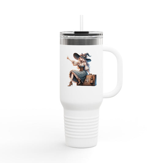 Stylish Insulated Travel Mug, 40oz: Perfect for Coffee Lovers, On-the-Go Drinks, Eco-Friendly, Gift for Her, Unique Travel Accessory