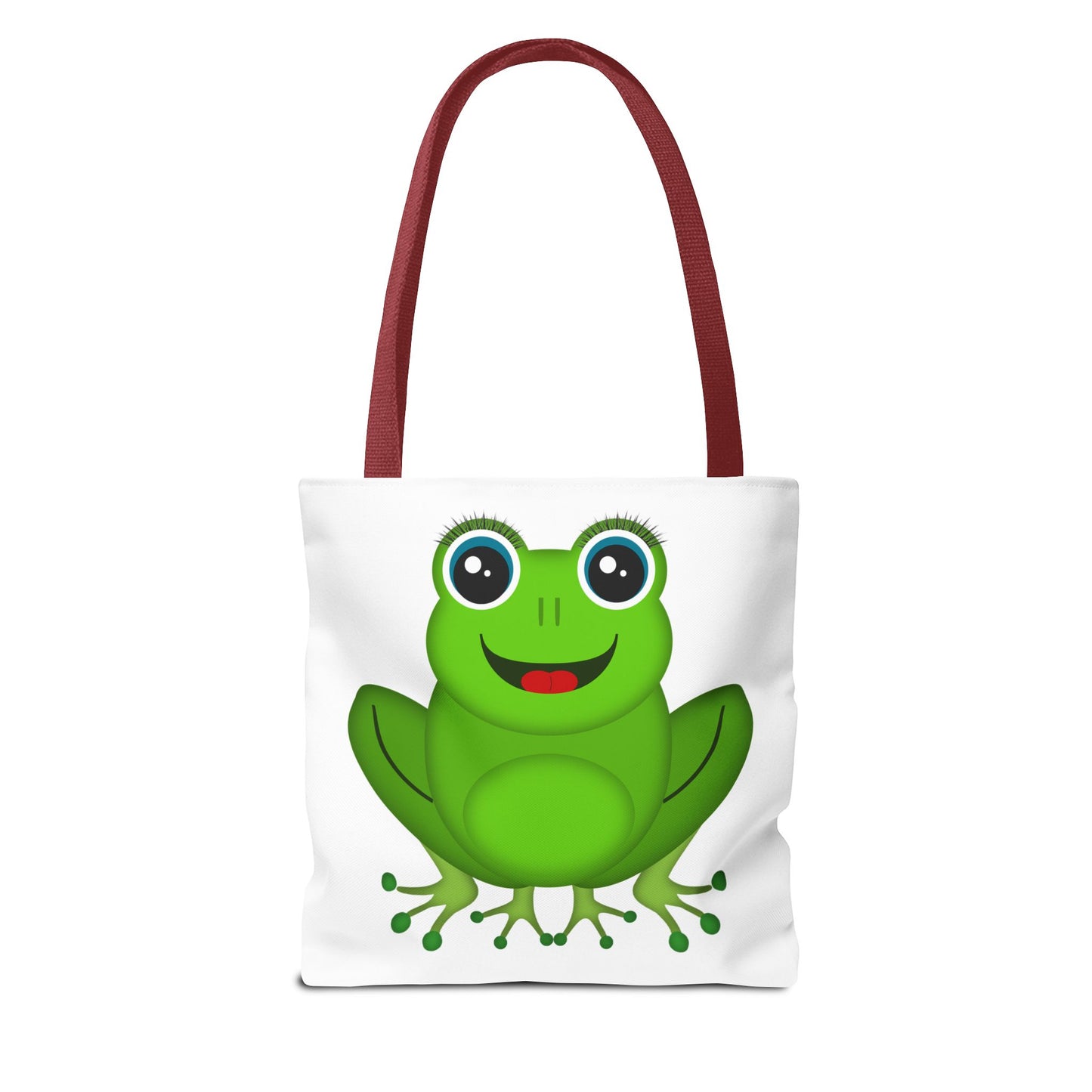 Cute Frog Tote Bag, Eco-Friendly Shopping Bag, Fun Gift for Kids, Frog Lovers, Bag for Nature Outings, Unique Frog Design