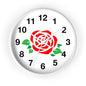 Rose Floral Wall Clock | Elegant Home Décor, Gift for Flower Lovers, Timeless Design, Spring Decor, Birthday Gift