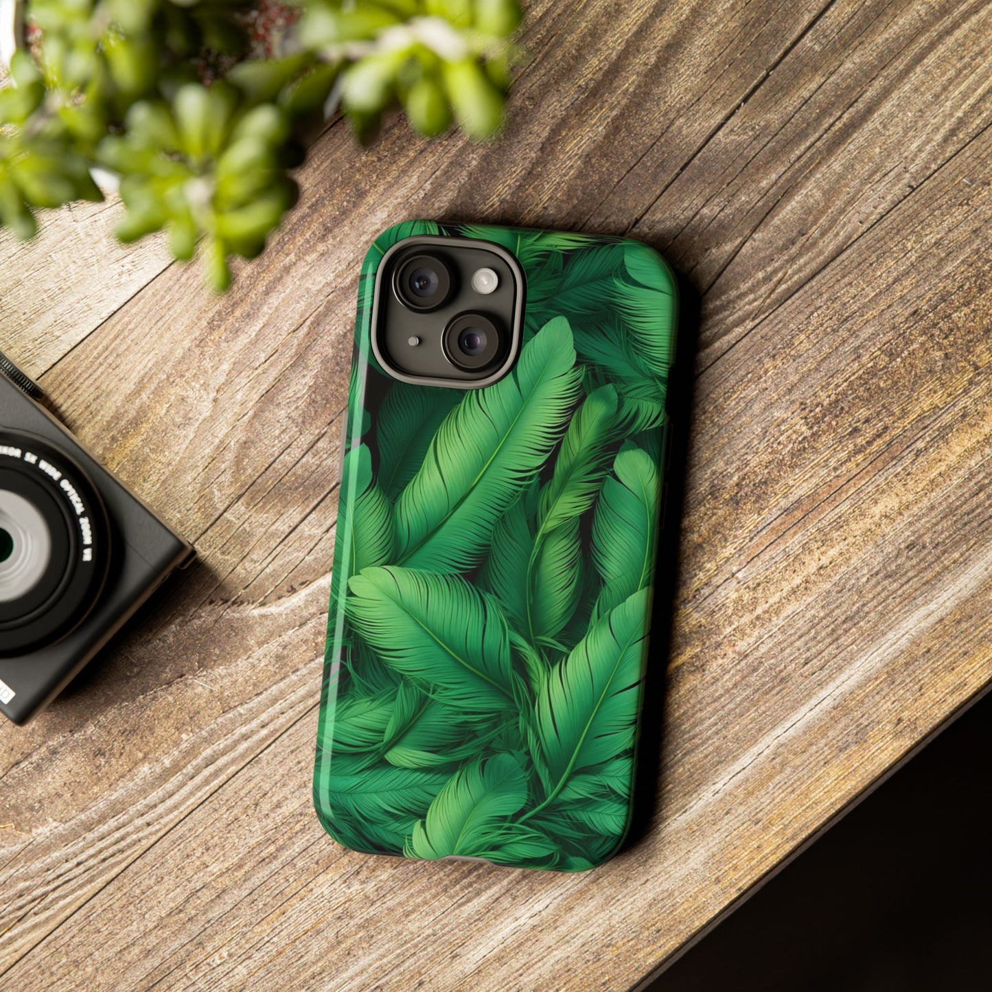 Tough Cases - Tropical Leaf Phone Case, Nature-inspired, Phone Accessory, Gift for Her, Jungle Theme, Eco-Friendly