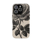 Black Rose Phone Case, Tough Cases with Floral Design, Elegant Tech Accessory, Gift for Flower Lovers, Stylish Protection