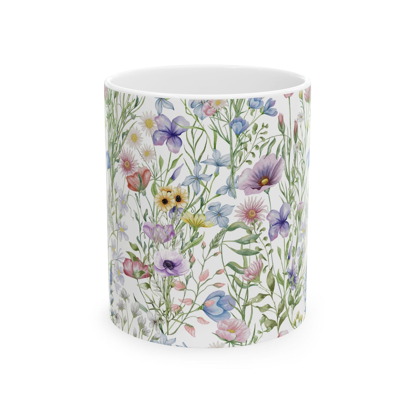 Ceramic Mug, (11oz, 15oz) - wildflowers