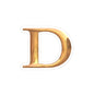 Stylish Gold Letter 'D' Kiss-Cut Sticker, Personalized Decal, Laptop Sticker, Custom Monogram, Perfect for Gifts