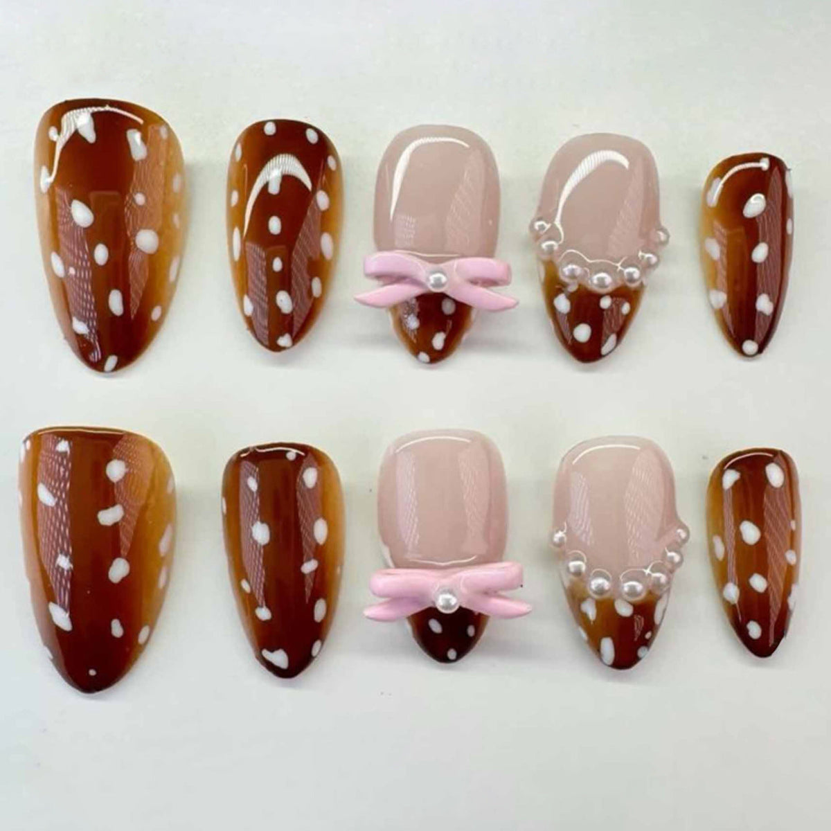 French Minimalist Nude Pink Almond Short Press On Nails