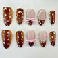 French Minimalist Nude Pink Almond Short Press On Nails