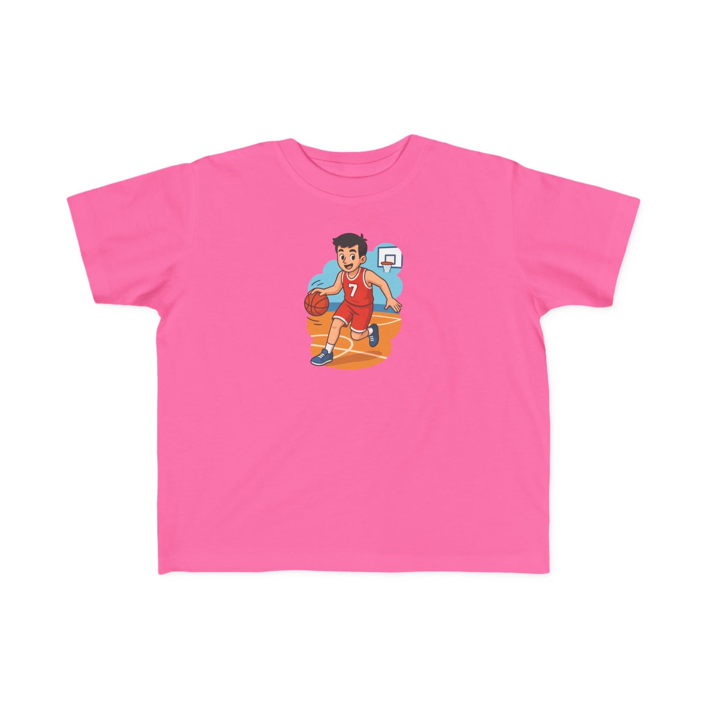 Toddler Basketball Tee, Fun Kids Graphic Shirt, Cute Toddler Sportswear, Toddler Birthday Gift, Playful Youth T-Shirt