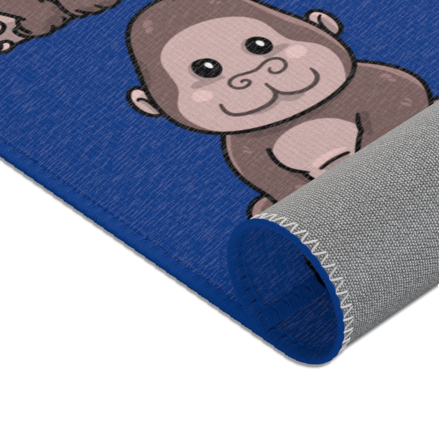 Cute Cartoon Monkey Area Rug, Fun Kid's Room Decor