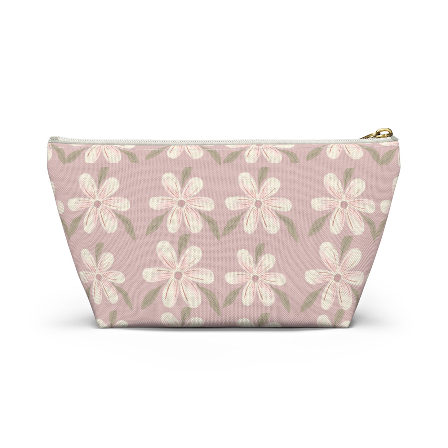 Floral Accessory Pouch, Makeup Bag, Travel Organizer, Gift for Her, Cosmetic Case, Pink Floral Design