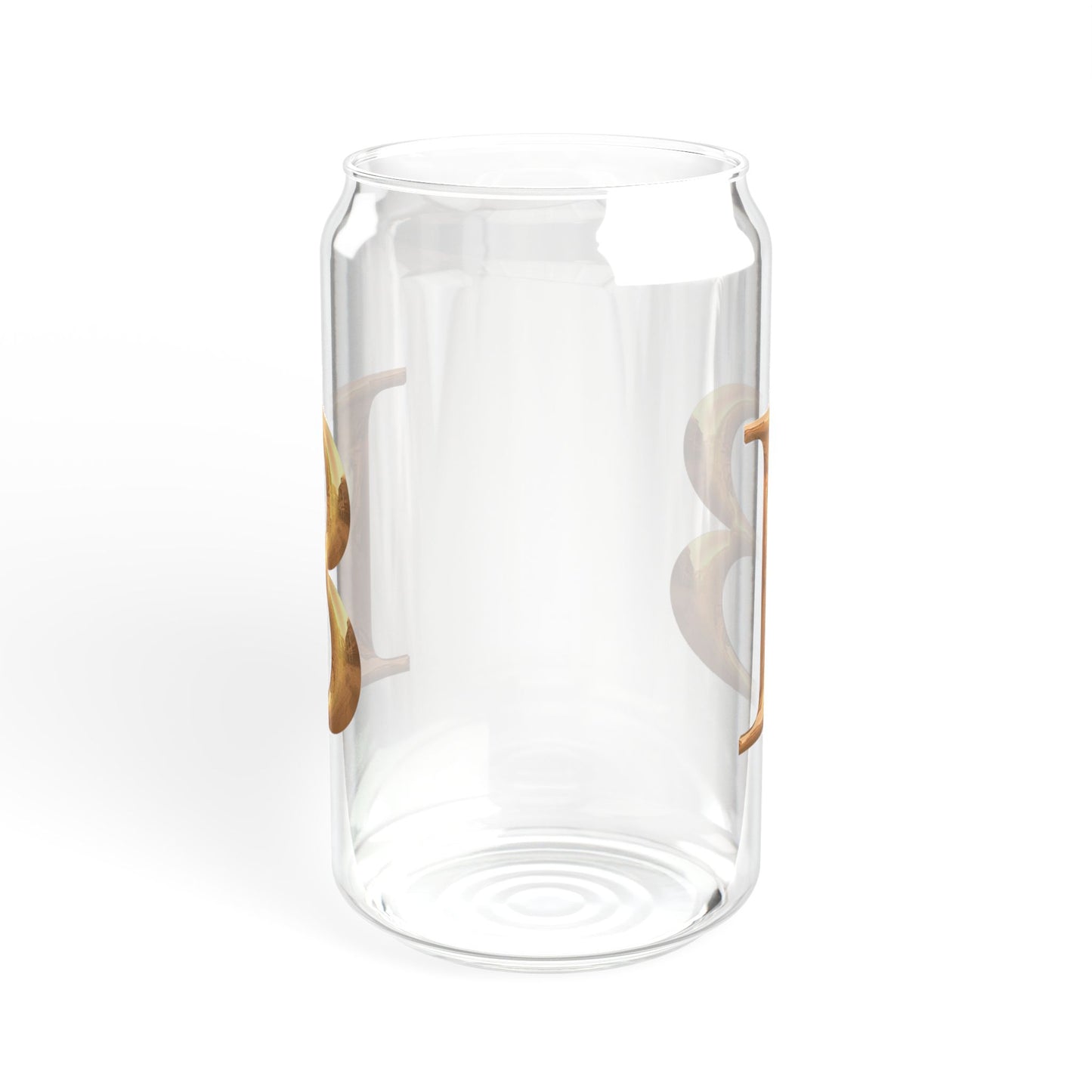 Personalized Sipper Glass, Customizable Drinkware Letter B
