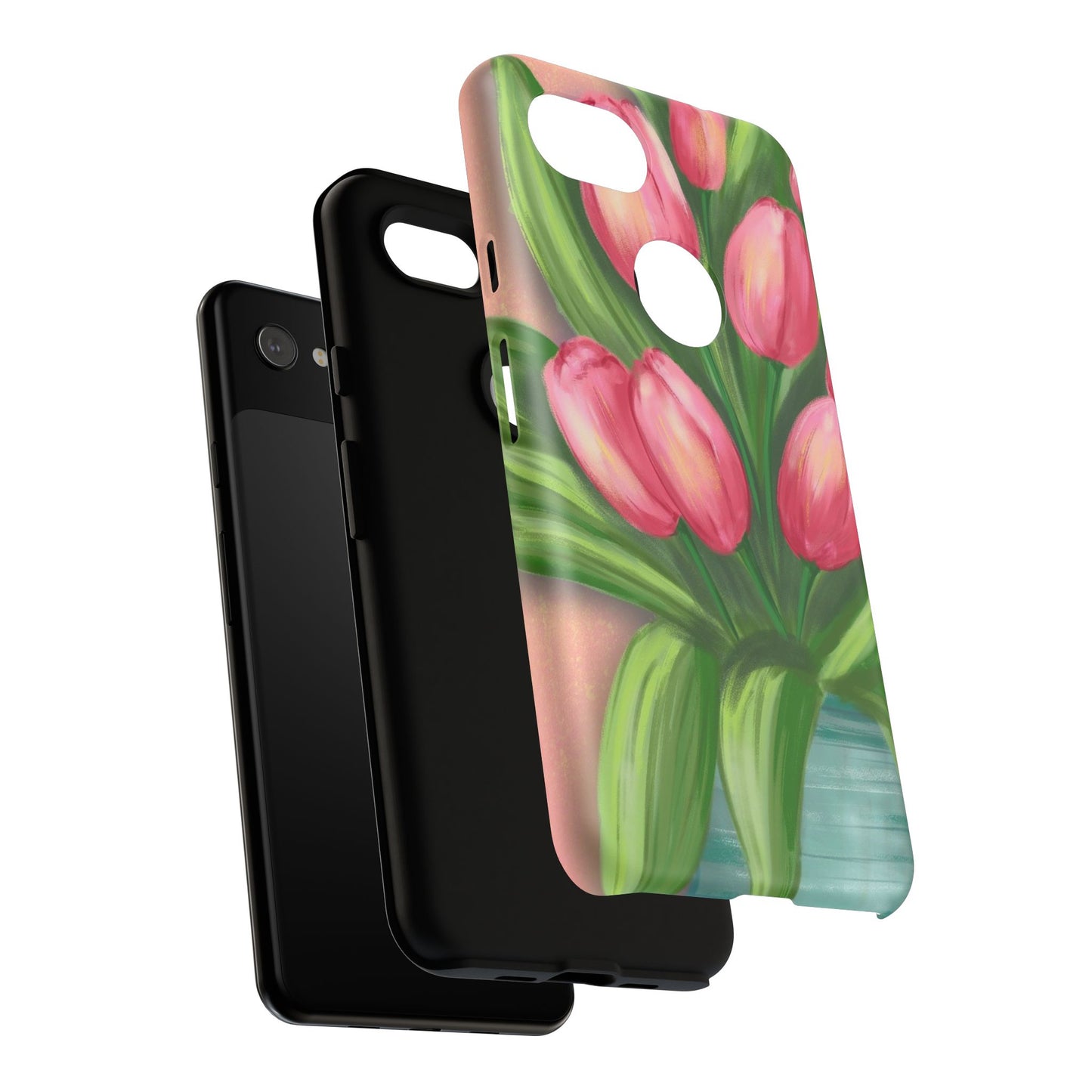 Floral Phone Case with Vibrant Tulips - Tough Cases for Garden Lovers, Spring Gifts, Nature Enthusiasts, Unique Gadget Accessories, [...]