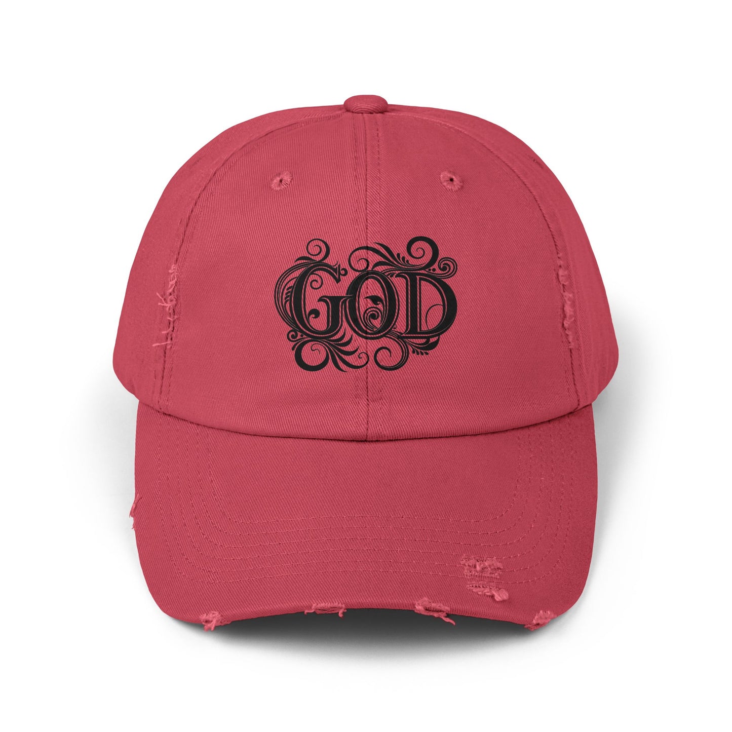 Distressed God Cap, Unisex Casual Hat, Trendy Vintage Cap, Faith Inspired Headwear, Gift for Religious Devotees