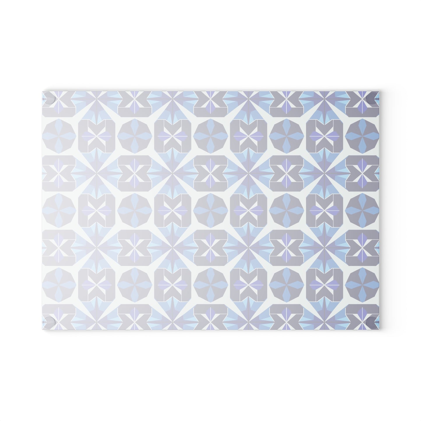 Blue Moroccan Tile Glass Cutting Board — Decorative Kitchen Chopping Board