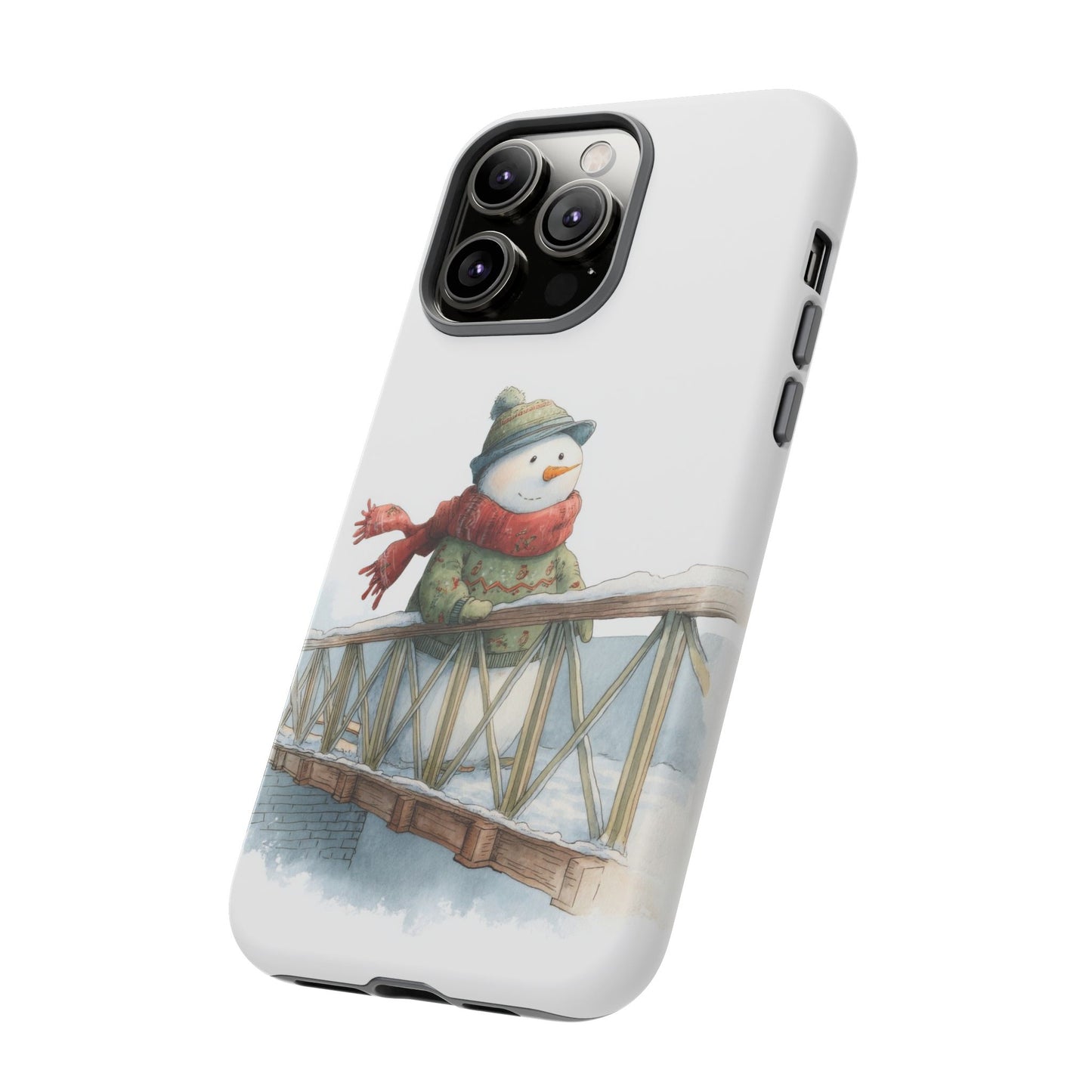 Snowman Phone Case – Winter Holiday Gift, Cute Snowman Design, Winter Accessories, Protective Phone Case, Unique Christmas Present
