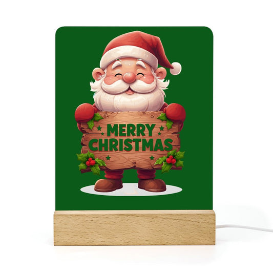 Acrylic Photo Night Light with Wooden Base