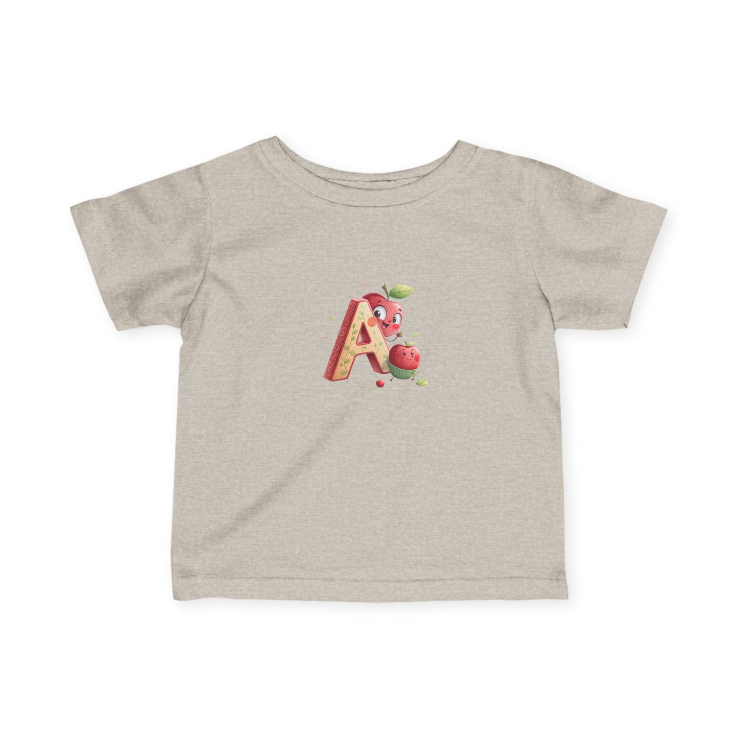Apple-Themed Infant Tee, Cute Baby Shirt, Baby Clothes, Personalized Gift, Toddler Outfit, Fruit Graphic Tee