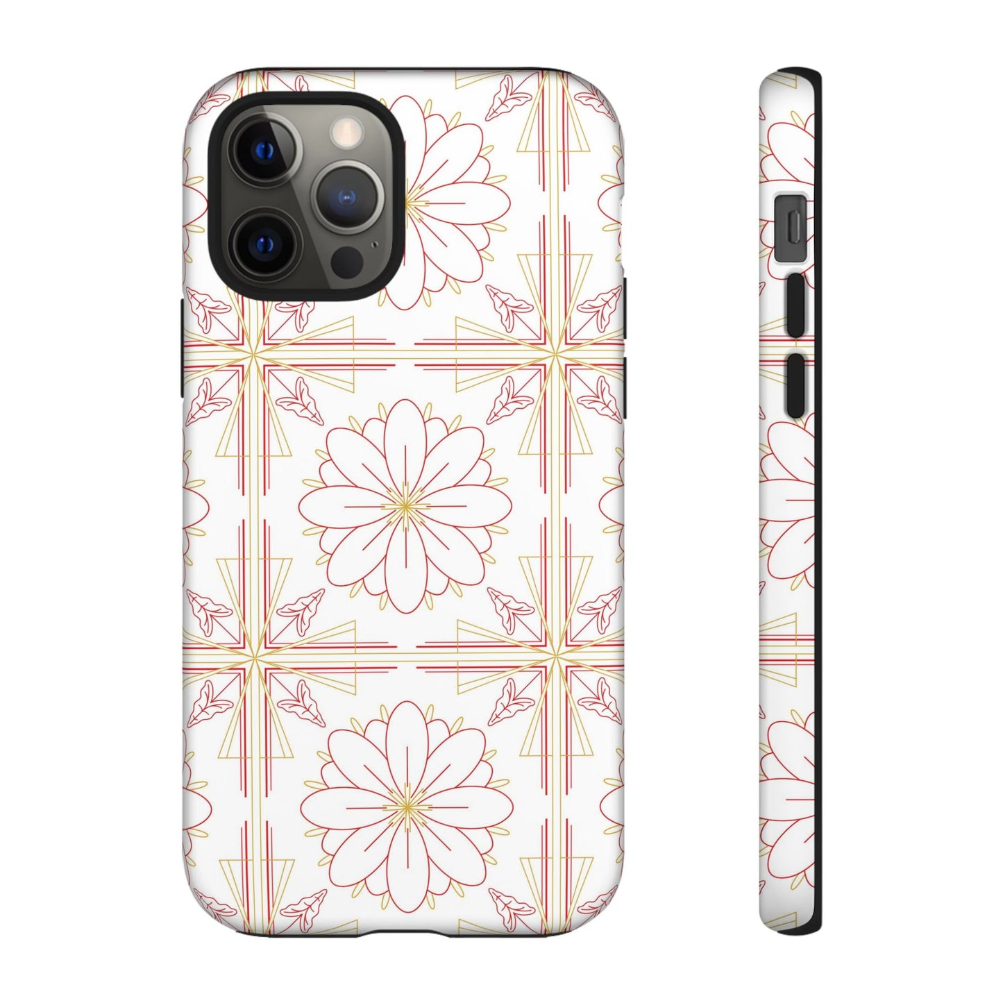 Floral Pattern Phone Case - Stylish Tough Case, Flower Design, Cute Mobile Cover, Phone Accessory, Gift for Her, Spring Style
