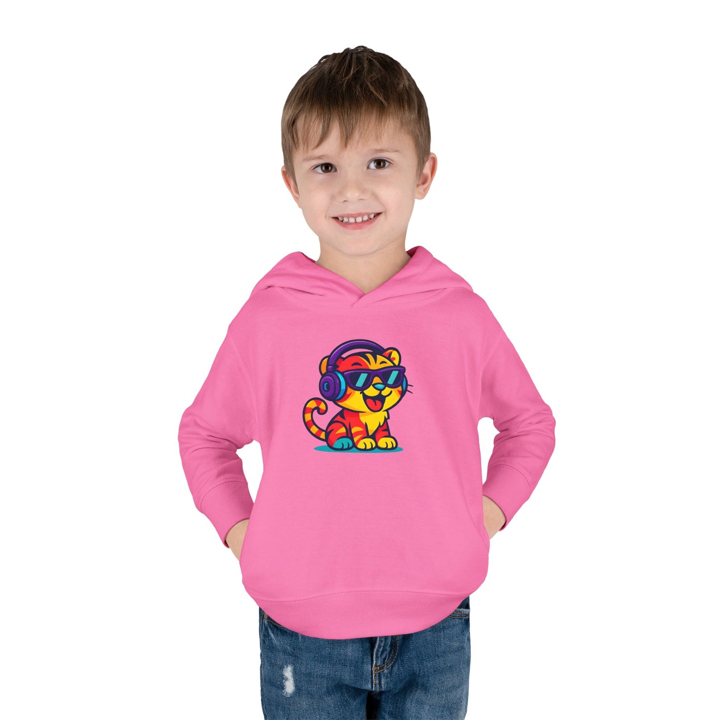 Colorful Tiger Hoodie for Toddlers | Fun Pullover for Kids, Cute Toddler Apparel, Kids' Gift, Birthday Present, Playtime Wear