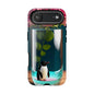 Penguin in a Glass Floral Tough Phone Case — Cute Protective Phone Cover