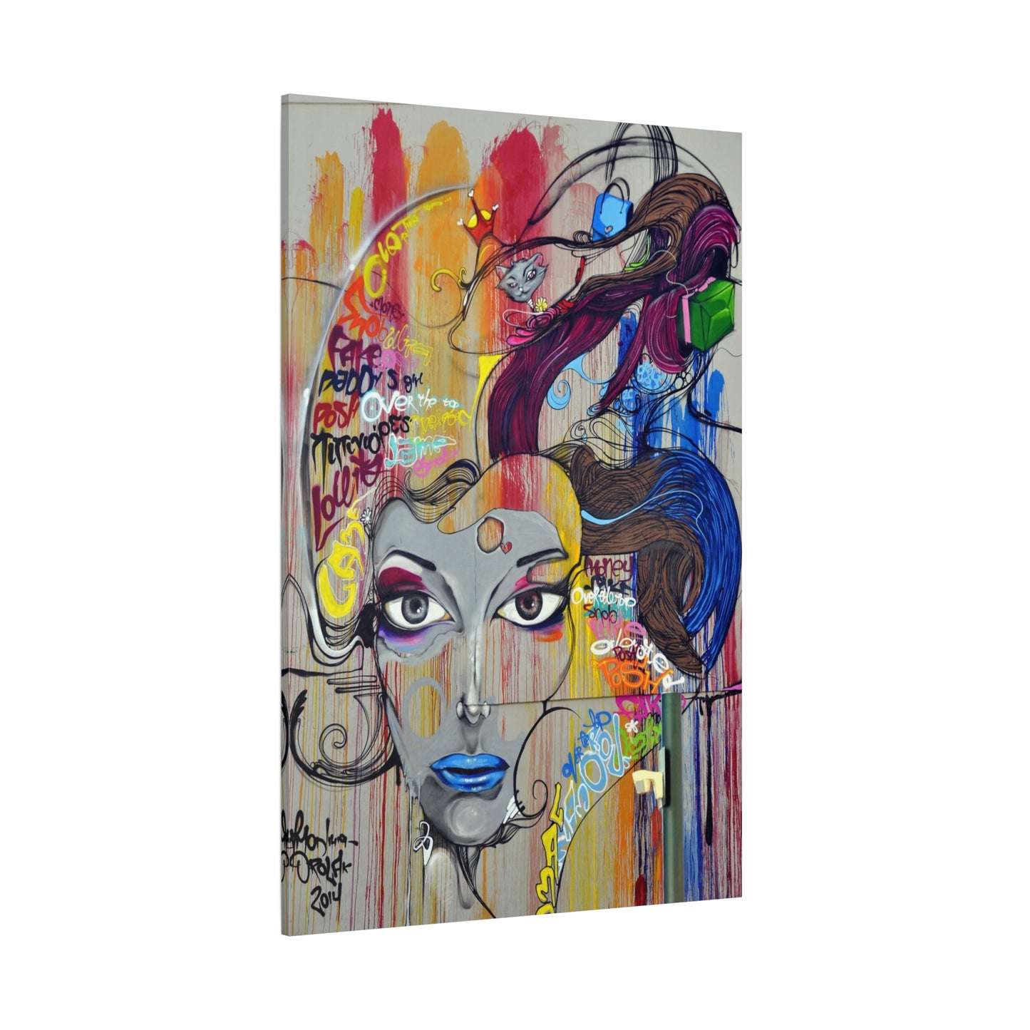 Colorful Graffiti Portrait Canvas