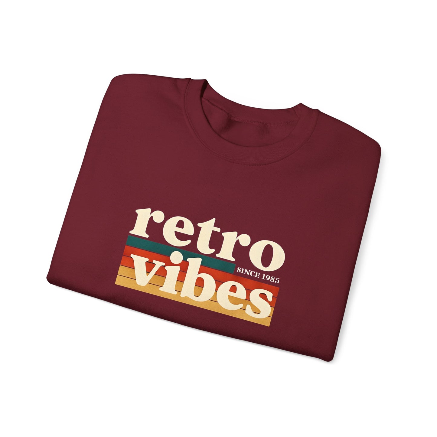 Retro Vibes Crewneck Sweatshirt, Unisex Vintage Style, Cozy Fall Fashion, Gift for Music Lovers, Chill Weekend Wear