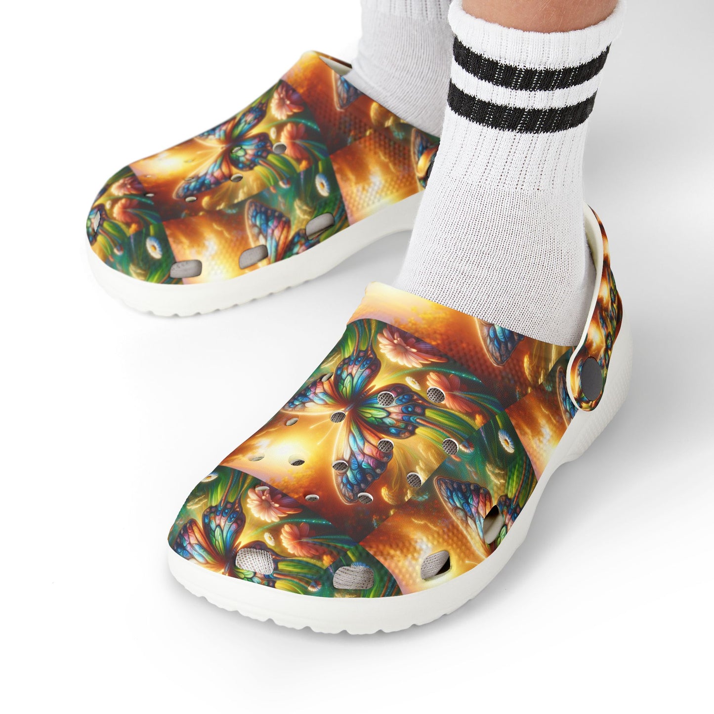 Colorful Butterfly Clogs for Kids - Fun Summer Footwear, Garden Play Shoes, Gift for Children, Holiday Essentials, Everyday Comfort