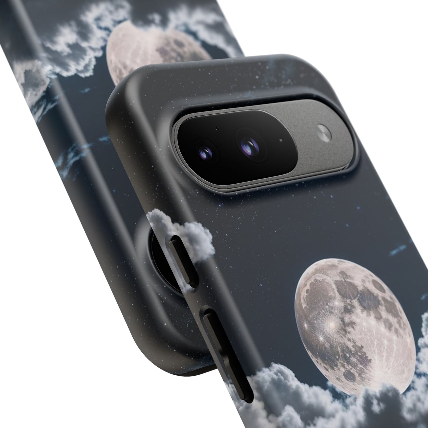 Moonlit Reflection Phone Case — Night Sky Moon & Clouds Tough Case