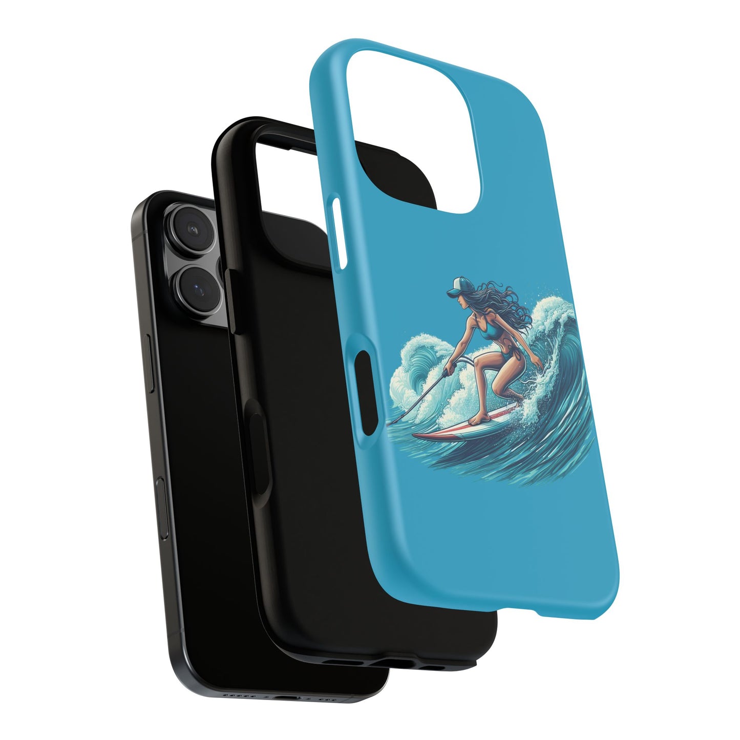 Surfing Phone Case, Coastal Vibes Phone Cover, Tough Cases for Beach Lovers, Ocean Art Phone Accessories, Summer Gift Idea