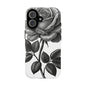 Elegant Floral Phone Case - Tough Cases, Black Rose Design, Floral Phone Cover, Stylish Phone Accessory, Gift for Her, Mother's Day