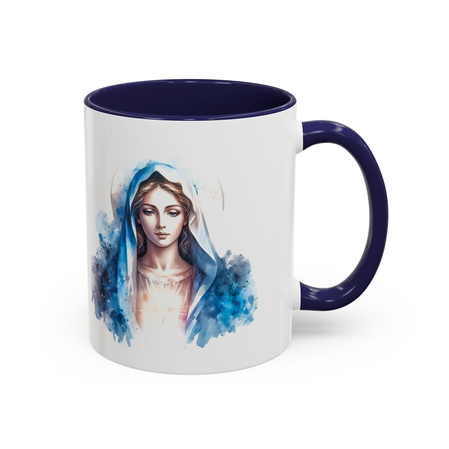 Serene Virgin Mary Coffee Mug - Spiritual Inspiration, Gift for Faith Lovers, Home Decor, Mother's Day, Religious Art