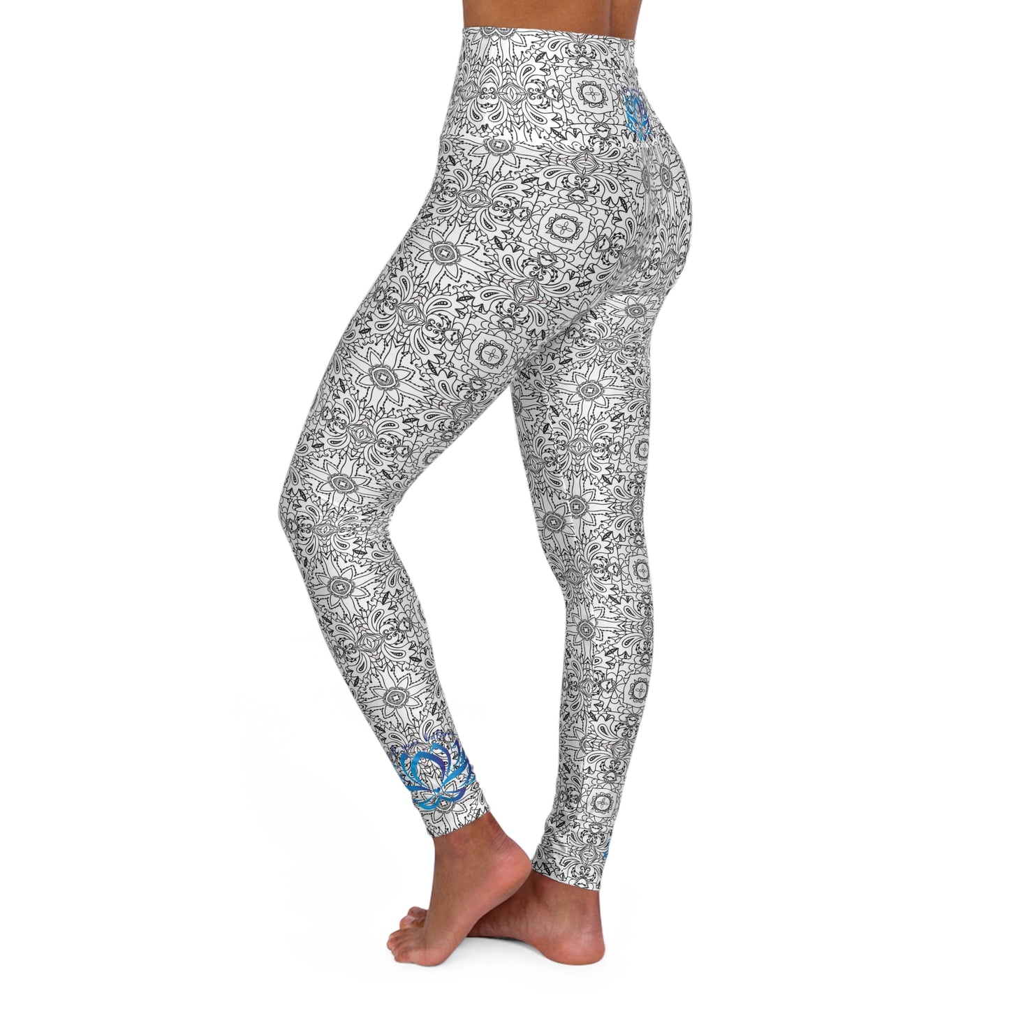 Chic High Waisted Yoga Leggings, Activewear, Fitness Apparel, Stretchy Leggings, Yoga Pants, Trendy Workout Gear, Meditation Wear