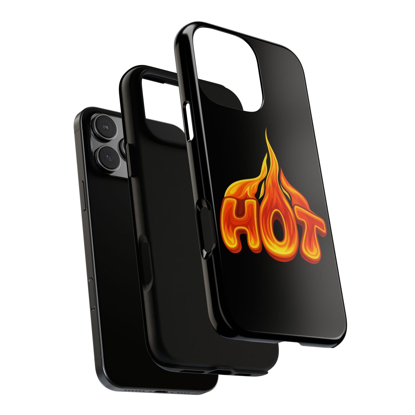 Stylish Phone Case, Hot Flames Design, Gift for Teens, Trendy Accessory, Protective Cover, Unique Phone Case