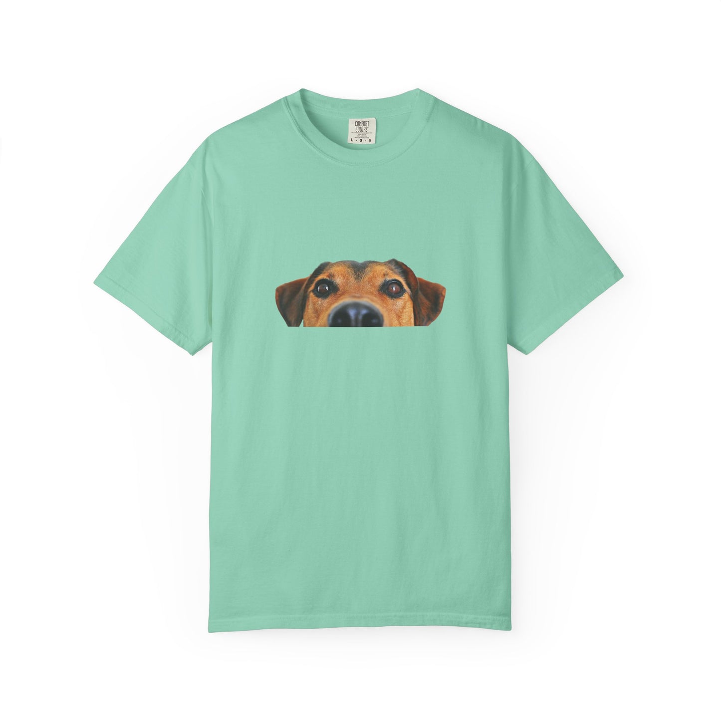 Cute Dog Face Unisex Garment-Dyed T-shirt, Pet Lover Tee, Animal Community Shirt, Birthday Gift, Casual Wear, Dog Lover's Merch
