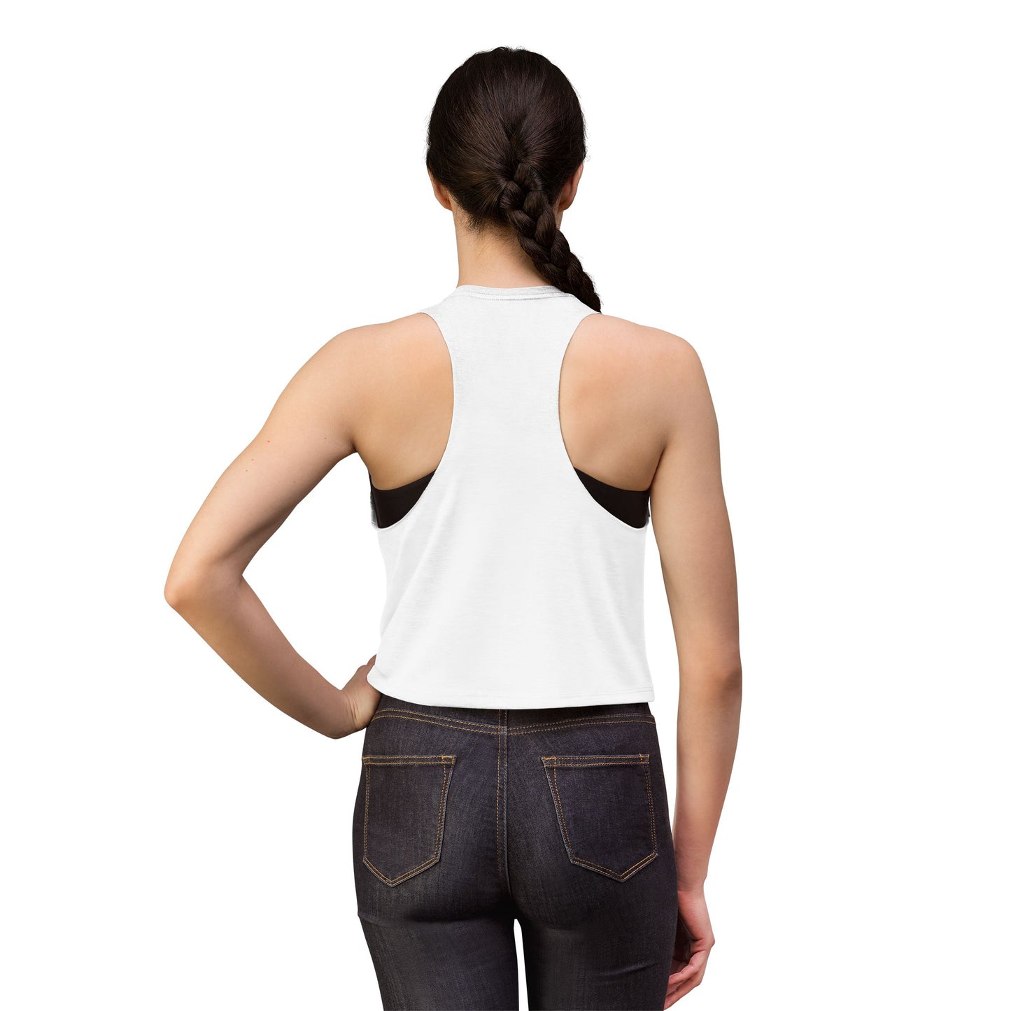 Floral Portrait Crop Top — Minimalist Botanical Art Tank